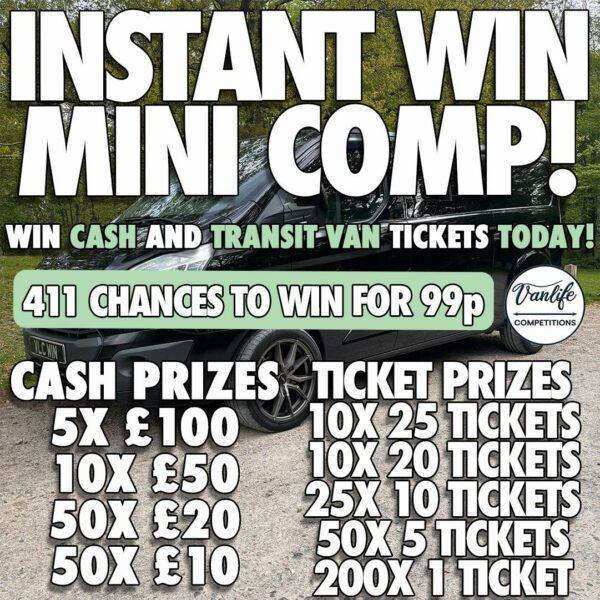 Win This LWB Transit Custom + £5000 Cash!!